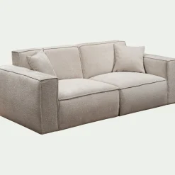 Canapé 3 places fixe en tissu Genesis - beige