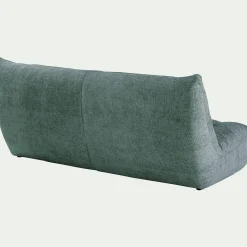 Canapé 4 places fixe en tissu chenille - bleu calaluna