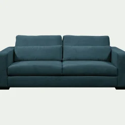 Canapé 5 places fixe en tissu genesis - bleu