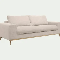 Canapé 4 places fixe en tissu Storm - beige roucas