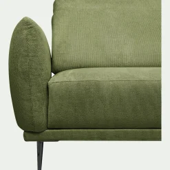 Canapé 4 places fixe en tissu memphis avec fonction avance-recul -vert cèdre