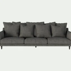 Canapé 6 places fixe en tissu joint - gris restanque