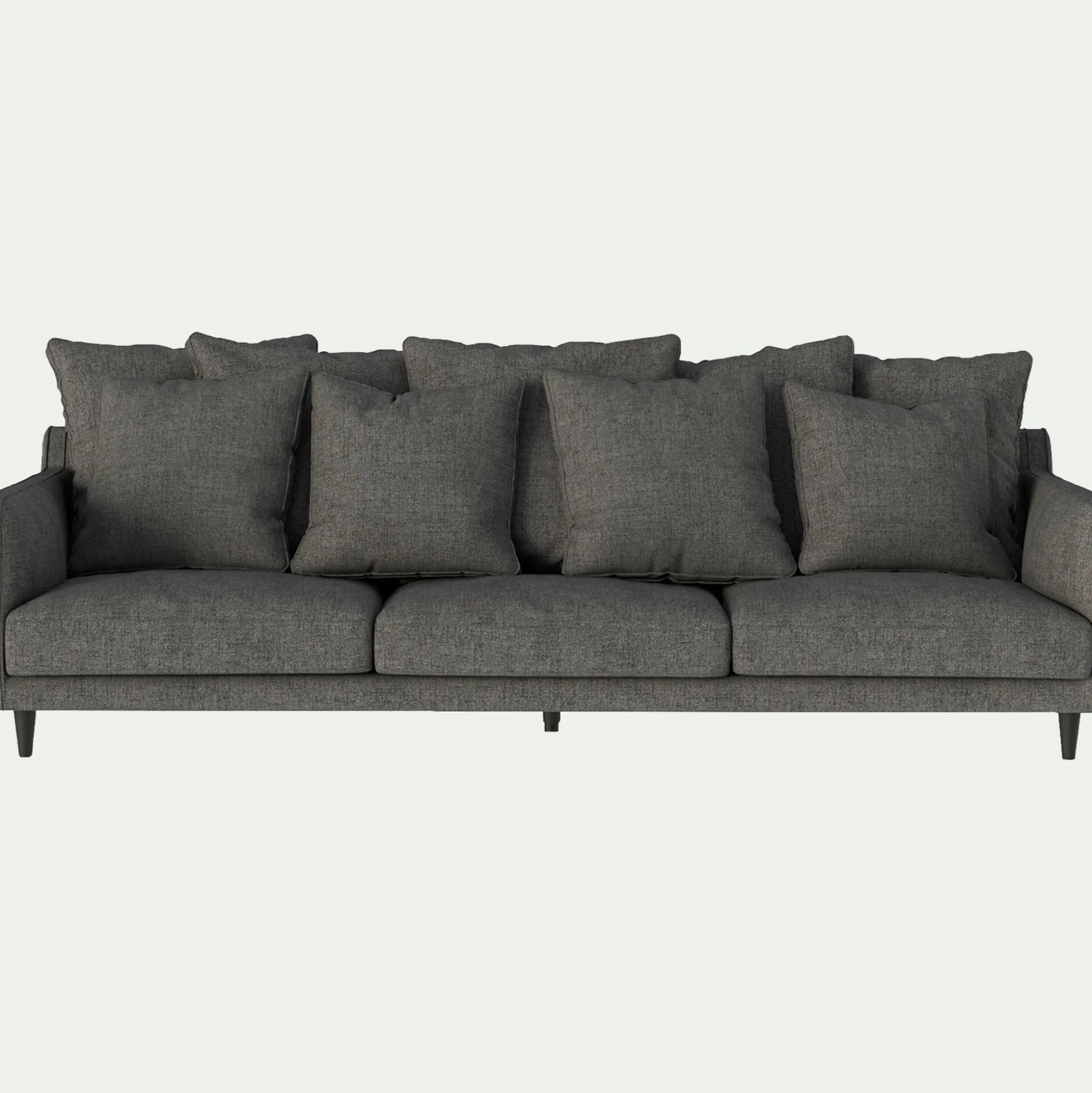 Canapé 6 places fixe en tissu joint - gris restanque