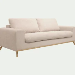 Canapé 4 places fixe en tissu Crown - beige roucas