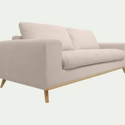 Canapé 4 places fixe en tissu Crown - beige roucas