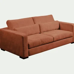 Canapé 5 places fixe en tissu Genesis - brun rustrel