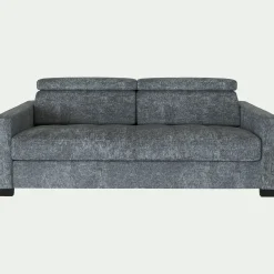 Canapé 3 places fixe en tissu Genesis avec accoudoirs 15cm - gris ardoise