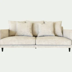 Canapé 3 places fixe en tissu genesis - blanc ventoux