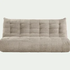 Canapé 4 places fixe en tissu chenille - beige roucas