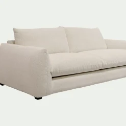 Canapé 4 places fixe en tissu Raven - blanc écru