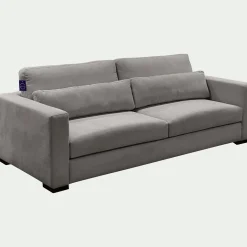 Canapé 5 places fixe en tissu Bloq - gris moyen