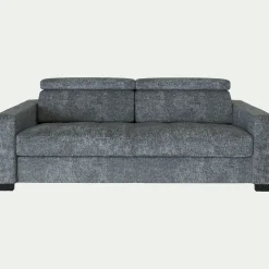 Canapé 3 places fixe en tissu Genesis avec accoudoirs 20cm - gris ardoise