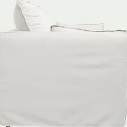 Canapé 3 places fixe en tissu wind - blanc écru