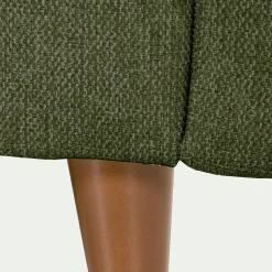 Canapé 3 places fixe en tissu - vert cèdre