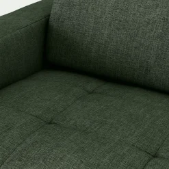 Canapé 2 places fixe en tissu monclar avec accoudoirs 20cm - vert cèdre