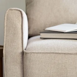 Canapé 2 places fixe en tissu Loft - beige roucas