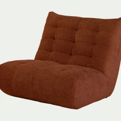 Canapé 2 places fixe en tissu chenille - brun rustrel