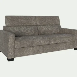 Canapé 3 places fixe en tissu Genesis avec accoudoirs 15cm - beige alpilles