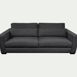Canapé 5 places fixe en tissu Bloq - gris anthracite