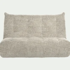 Canapé 3 places fixe en tissu chenille - beige roucas