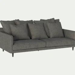 Canapé 4 places fixe en tissu joint - gris restanque