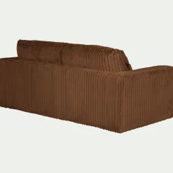 Canapé 5 places fixe en velours côtelé Bita - brun rustrel