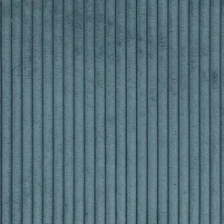 Canapé 5 places fixe en velours côtelé - bleu