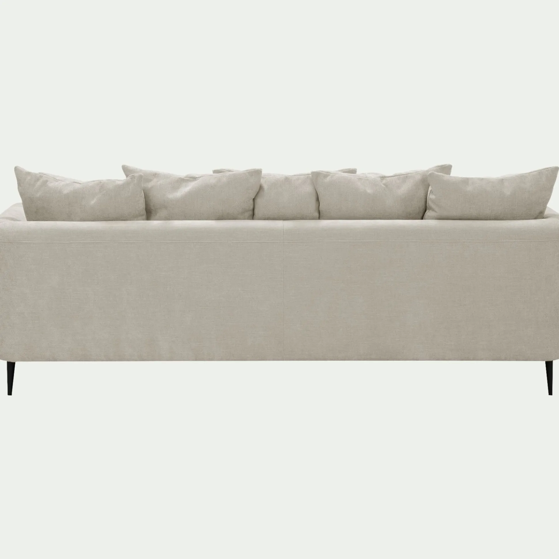 Canapé 5 places fixe gauche en tissu cannes - beige roucas