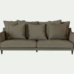 Canapé 4 places fixe tissu mixte - vert cedre