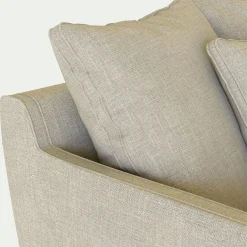 Canapé 3 places fixe tissu mixte - beige alpilles