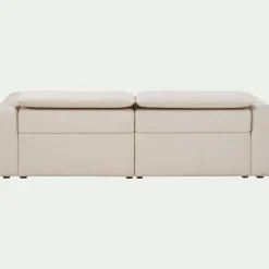 Canapé 3 places relax droit en tissu - beige roucas