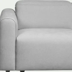 Canapé 5 places relax droit en tissu - gris borie