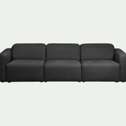 Canapé 5 places relax gauche en tissu - gris anthracite