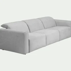 Canapé 5 places relax gauche en tissu - gris borie