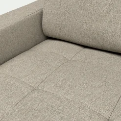 Canapé avec angle réversible convertible en tissus pop avec accoudoirs 20cm - beige