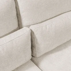 Canapé d'angle chaise longue droite fixe en tissu Genesis - beige