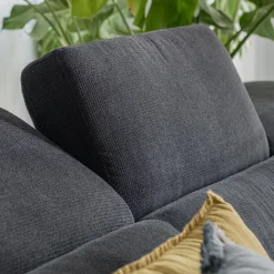 Canapé d'angle convertible en tissu - bleu calabrun