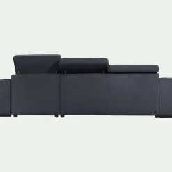 Canapé d'angle convertible en tissu - bleu calabrun