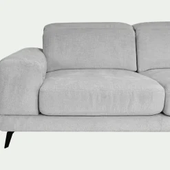 Canapé d'angle droit avance recule en tissu doux - gris