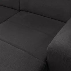 Canapé d'angle droit convertible avec coffre en tissu doux - gris ardoise