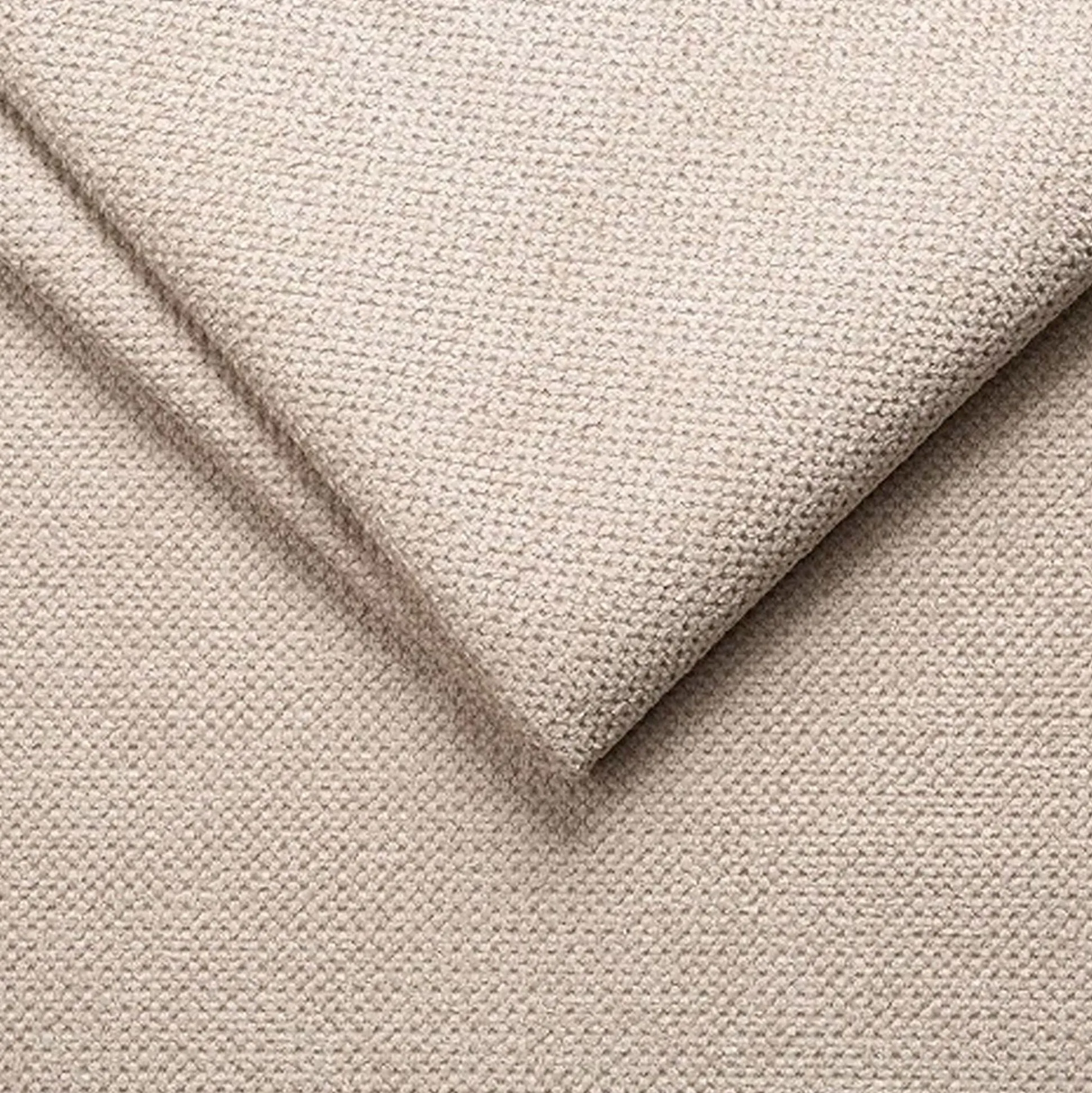 Canapé d'angle droit fixe en tissu Crown - beige roucas