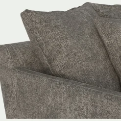 Canapé d'angle gauche fixe en tissu genesis - beige alpilles