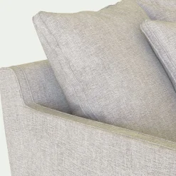 Canapé d'angle gauche fixe en tissu monclar - beige roucas