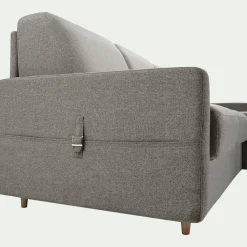 Canapé d'angle réversible convertible en tissu matelas densité 35kg/m3 - gris