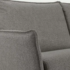 Canapé d'angle réversible convertible en tissu Sogno avec matelas densité 35kg/m3 - gris anthracite