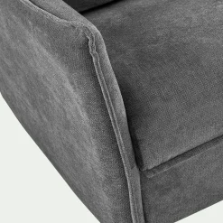 Canapé d'angle réversible convertible en tissu avec matelas densité 35kg/m3 - gris