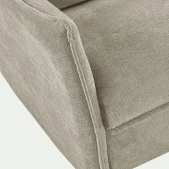 Canapé d'angle réversible convertible en tissu avec matelas densité 25kg/m3 - beige roucas