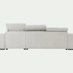 Canapé d'angle réversible convertible en tissu castello - beige roucas