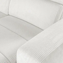 Canapé d'angle réversible convertible en tissu castello - beige roucas