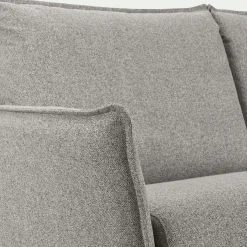 Canapé d'angle réversible convertible en tissu Stella avec matelas densité 25kg/m3 - gris moyen